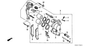 CR250R Передний суппорт