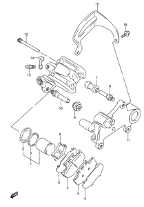 RMX250 Задний суппортs
