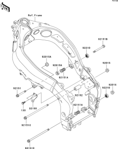 ZX636 Крепление двигателя