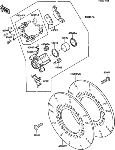 ZX900 Передний тормоз