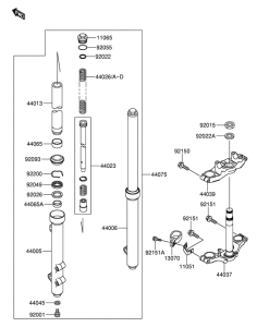 RM65 Вилка передней оси