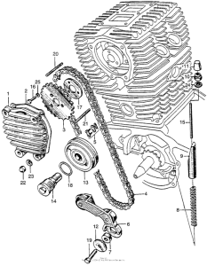 CA95 Cam chain + cam chain adjust