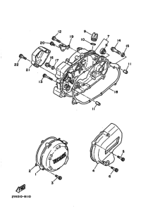 TDR250 TDR250A Crankcase cover ass`y  (v