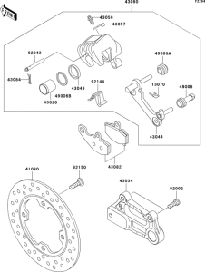 ZX600 Задний тормоз