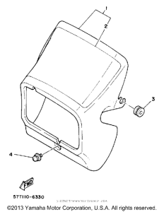 XT350UC (CA ED.) Обтекатели