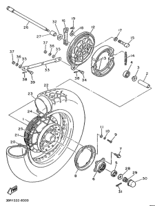XV535 Переднее колесо