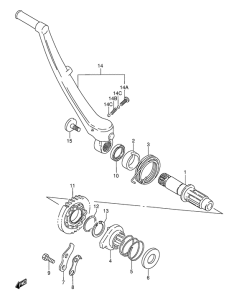 RMX250 Ножной стартер