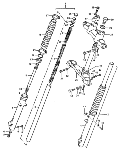 TS50 Вилка передней оси