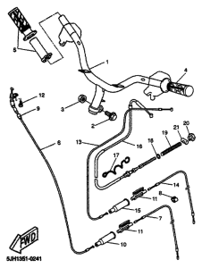 EW50 Рулевой рычаг и кабель