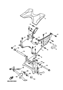 XC125 Support & repose pied