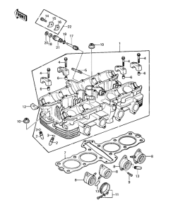 KZ1000 Головка цилиндров