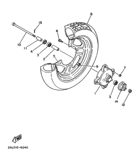 YSR80 Переднее колесо