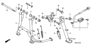 CBF600 (Naked) Stand comp