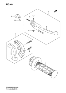 DR125 Рукоятка газа и тормоза