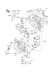 KL250 Картер двигателя