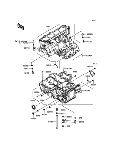 ZX1400 Картер двигателя