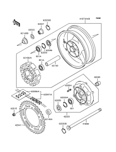 ZR1100 Заднее колесо и цепь