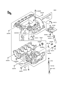 ZR400 Картер двигателя