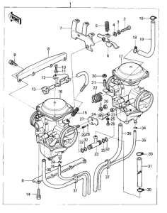 KZ400 Carburetor assy