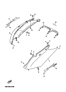 YP125R Боковая крышка
