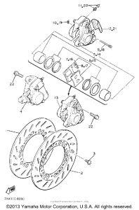 YX600UC Передний суппорт