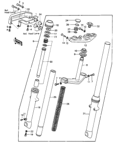 KZ250 Вилка передней оси