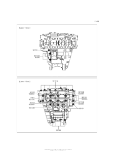 ZX1000 Болты крепления картера