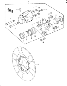 KZ650 Передний суппорт
