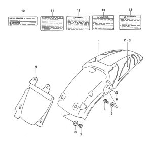 RM250 Заднее крыло