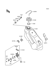 KX125 Топливный бак