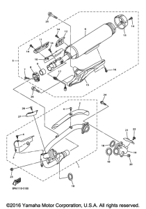 XVS950C Выхлопная система