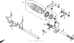 RVF750 Вилка переключения передач