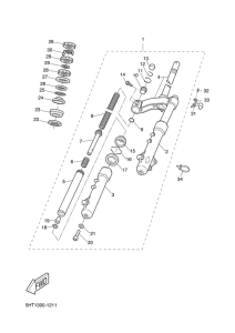 XQ125 Передняя вилка