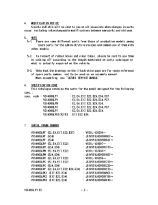 VS1400 Catalog preface