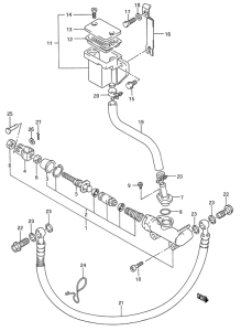 GSX600 Задний тормозной цилиндр