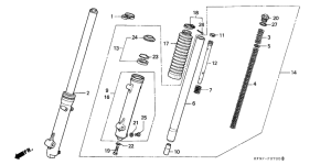 XL185 Вилка передней оси