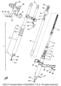 DT250D Передняя вилка