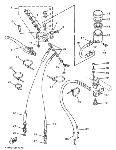 TZ250 Главный тормозной цилиндр