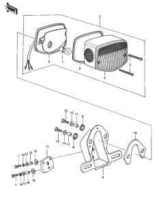 KZ400 Taillight unit ass`y