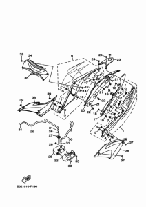 YZF-R3A サイドカバ-