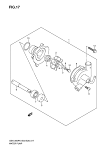 GSX1300R Водяная помпа