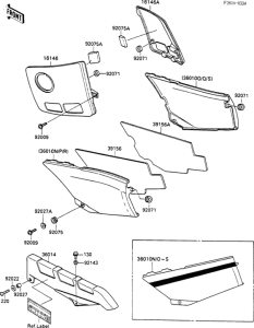 ZX600 Side cover / chain cover(1 / 2)(zx600-c2 / c3)
