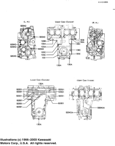 KZ1100 Crankcase bolt & stud pattern