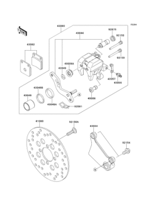 KL110 Задний тормоз