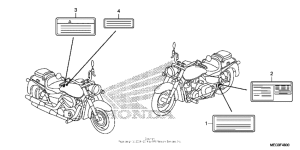 VT750C2B Лейбл предостережения