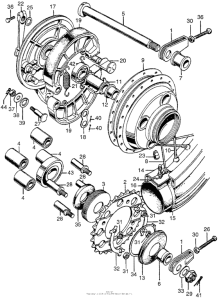CB450 Rear wheel + rear brake