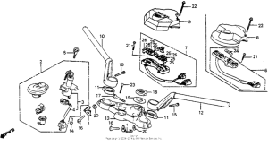 VF700F Handlebar + top bridge