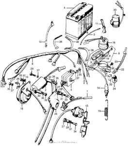 CA175 Ca175 wire harness + battery
