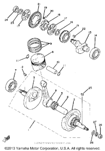 SR250G Коленчатый вал и Поршень