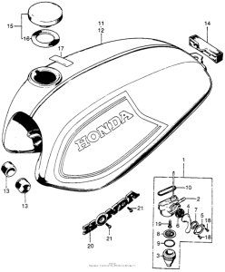 SL100 Топливный бак